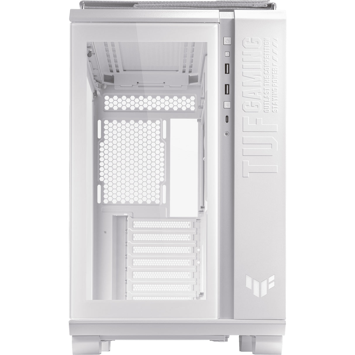 Boîtier tour midi Asus tuf gaming gt502 (blanc | 2x usb-a | 1x usb-c | verre trempé)