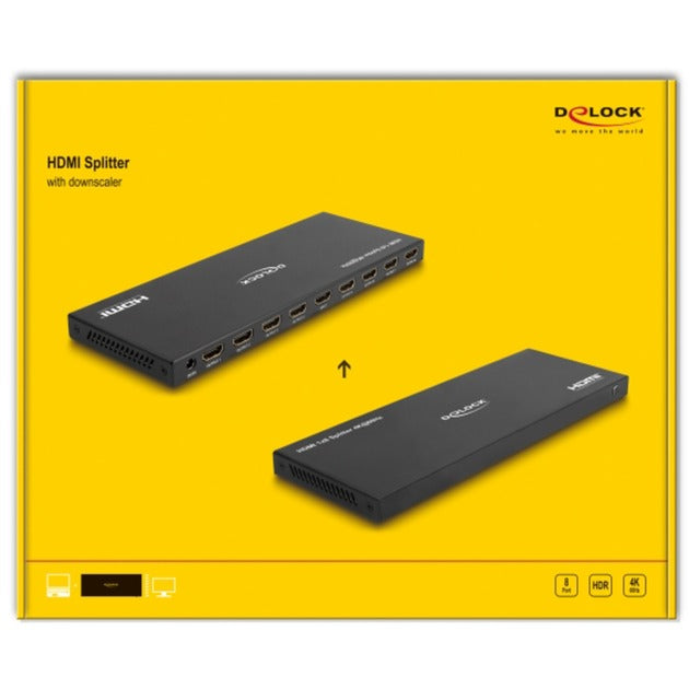 Répartiteur HDMI DeLOCK 1x entrée HDMI > 8x sortie HDMI, 4K 60Hz