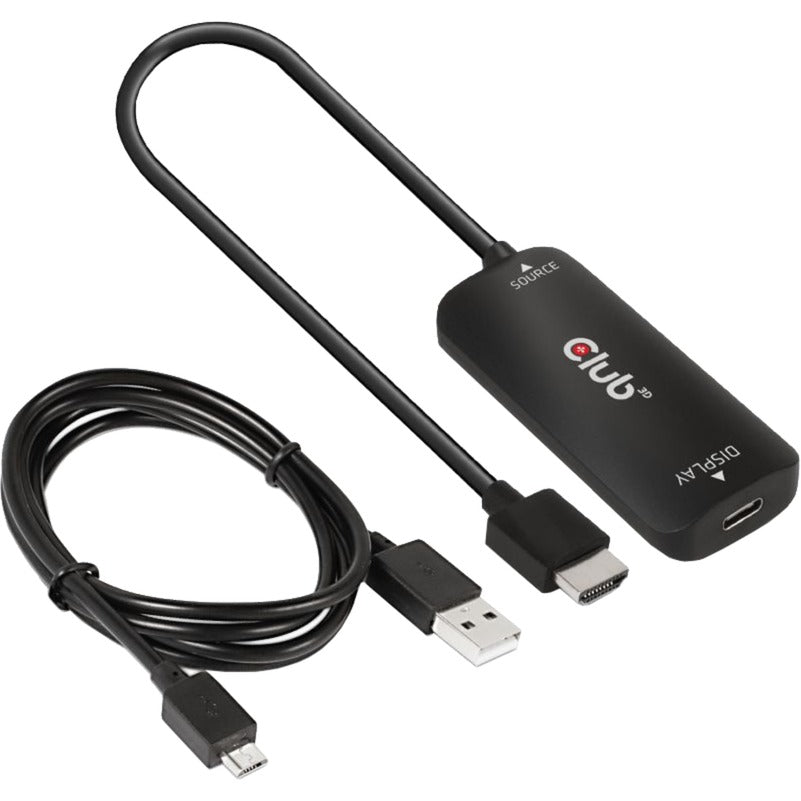 Adaptateur Club 3D HDMI+ Micro USB vers USB-C (noir)