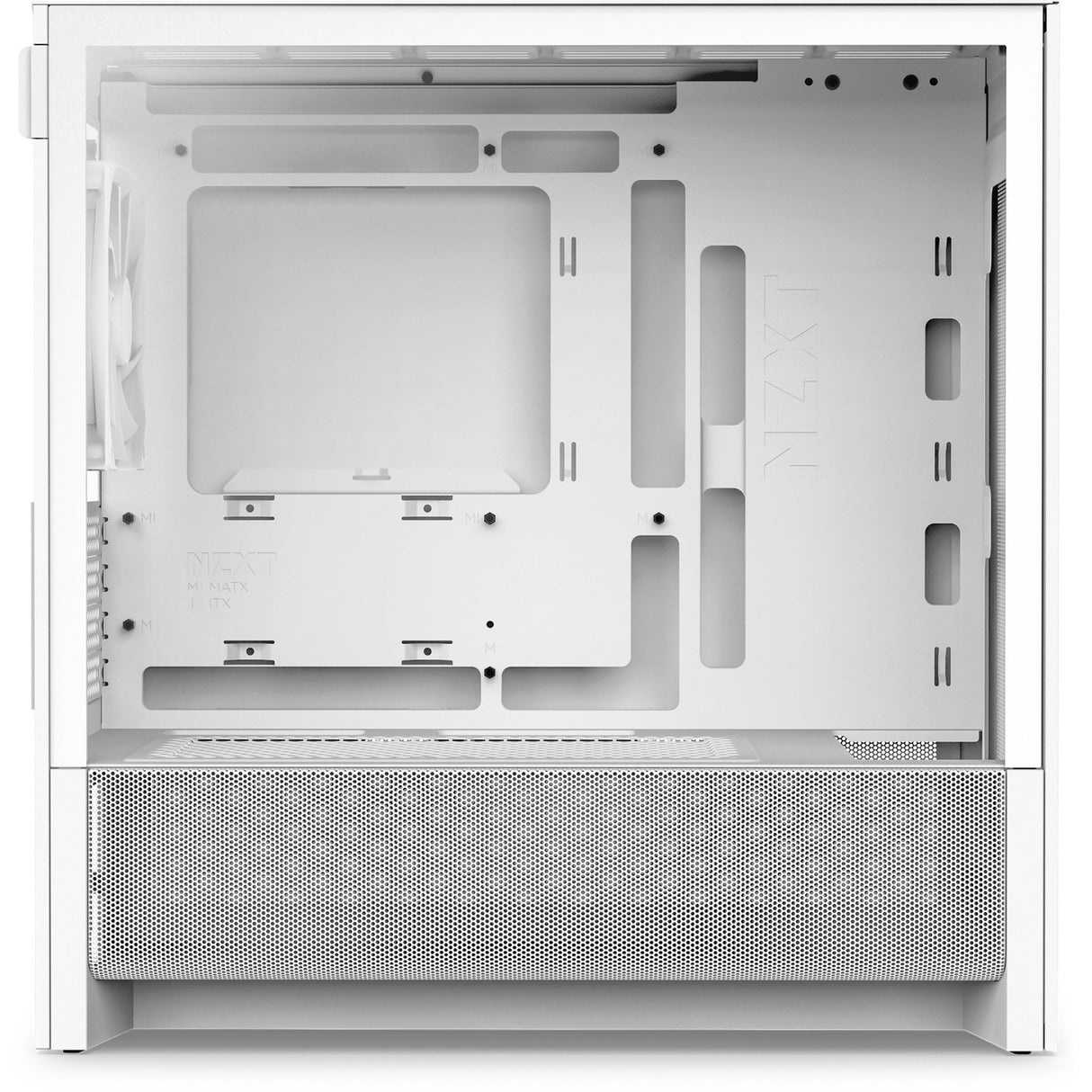 Boîtier tour midi Nzxt h3 flow (blanc (mat) | 1x USB-A | 1x USB-C | verre trempé)