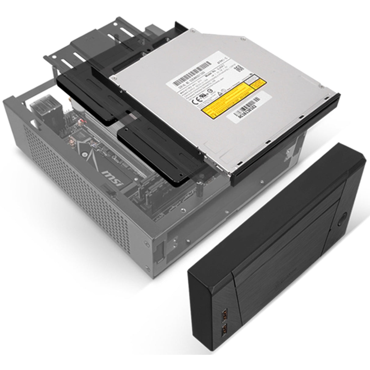 Boîtier htpc Silverstone sst-ml10b (noir | 2x usb-a)