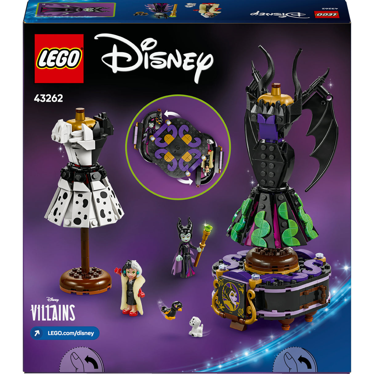 Lego Disney 43262 les robes de Maléfique et Cruella de vil