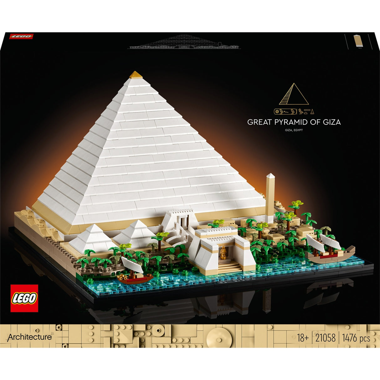 Architecture Lego - jouet de construction la grande pyramide de Gizeh (21058)