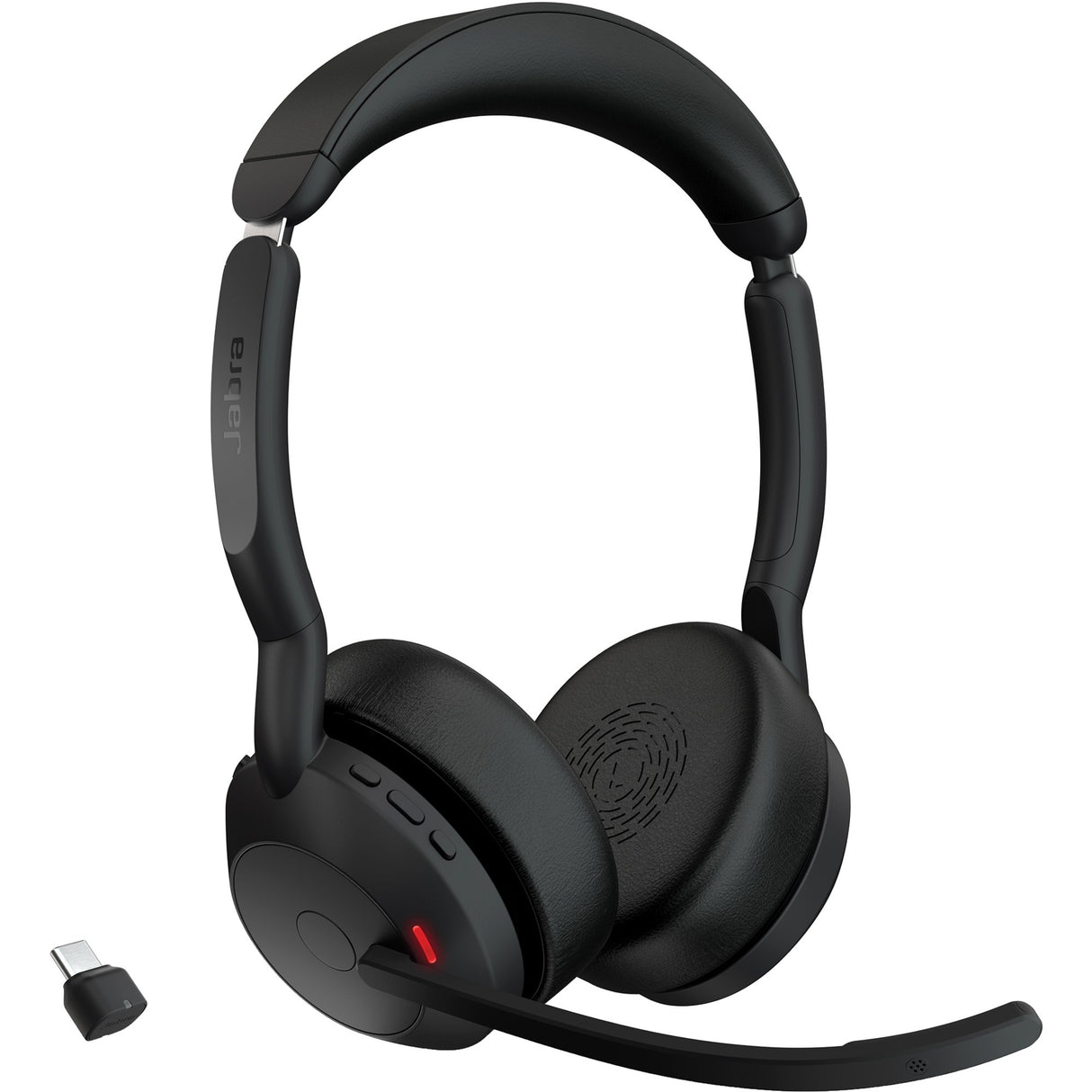 Jabra évolue2 55 - link390c ms stéréo avec support de chargement casque supra-auriculaire (noir, stéréo, microsoft teams, usb-c, link380c)