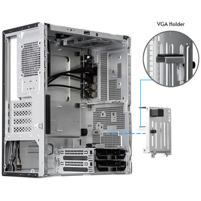 Boîtier mini tour Chieftec uni bs-20b-op (noir | 3x USB-A | 1x USB-C)