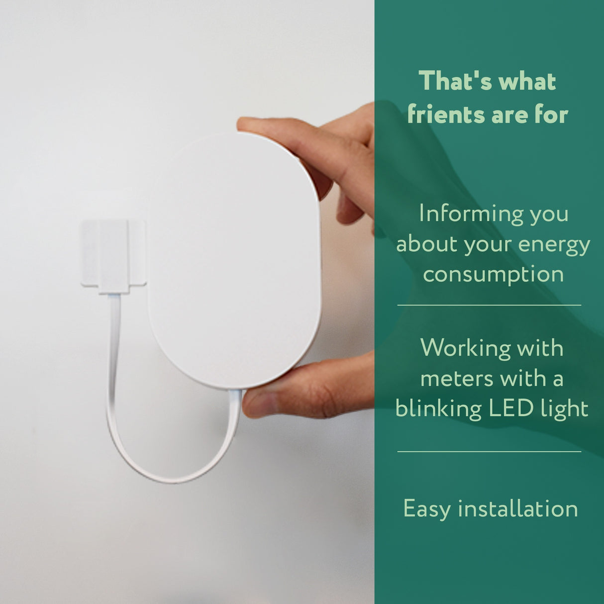 Interface de compteur électrique Ty Frient 2, économie d'énergie LED (blanc, zigbee 3.0)