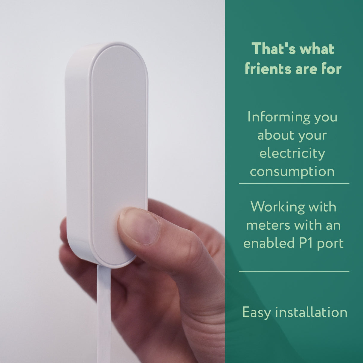 Interface de compteur électrique Ty frient 2, économie d'énergie p1 (blanc, zigbee 3.0)