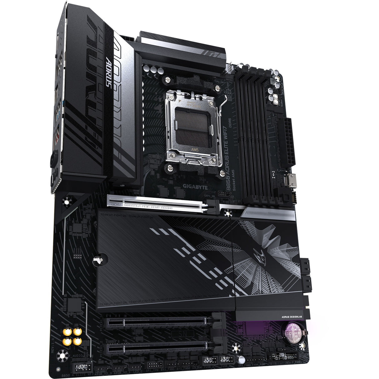 Carte mère Gigabyte B850 Aorus Elite WiFi7 Socket AM5 (noir, RAID, 2,5 Go-LAN, WiFi 7, BT, son, ATX)