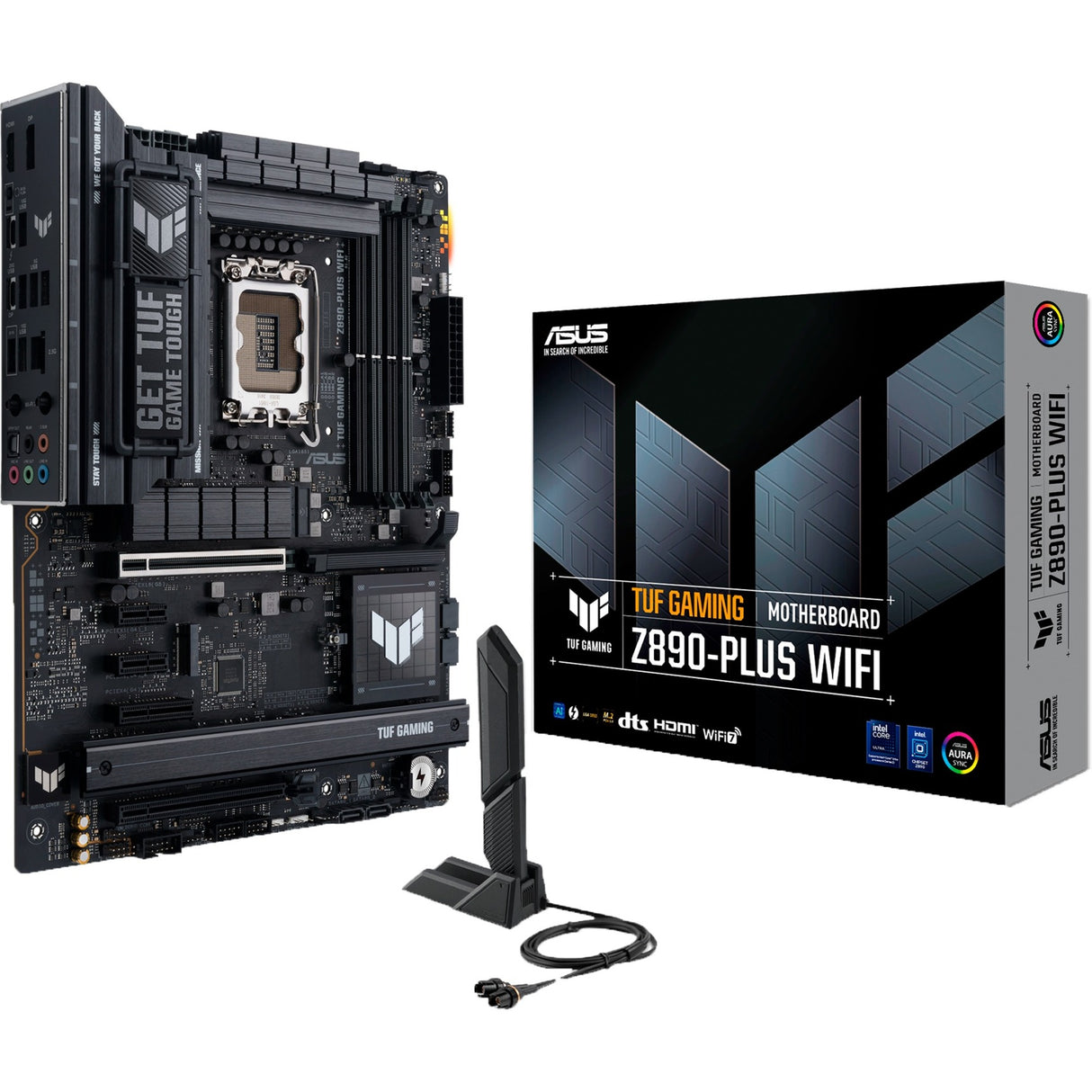 Carte mère Asus Tuf Gaming Z890-Plus WiFi Socket 1851 (RAID, 2,5 Go-LAN, WiFi 7, BT, Son, ATX)
