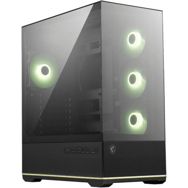 Boîtier tour midi MSI Mag Pano 110R PZ (noir | 2x USB-A | 1x USB-C | Verre trempé)
