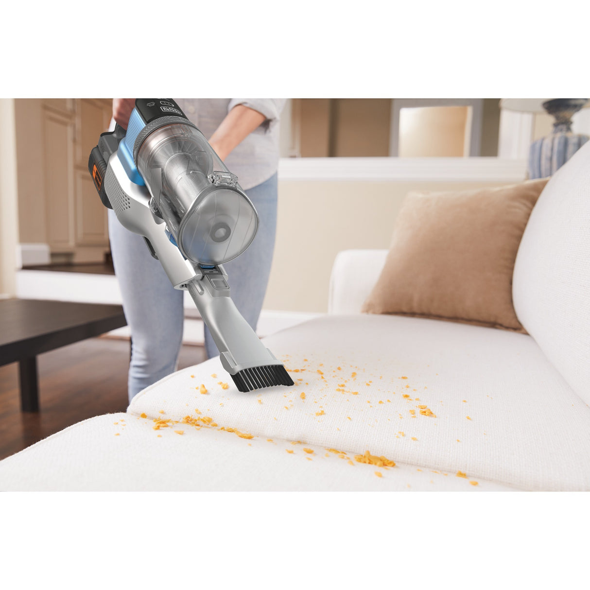 Aspirateur balai Black+decker 36v 4-en-1 (gris bleu clair)