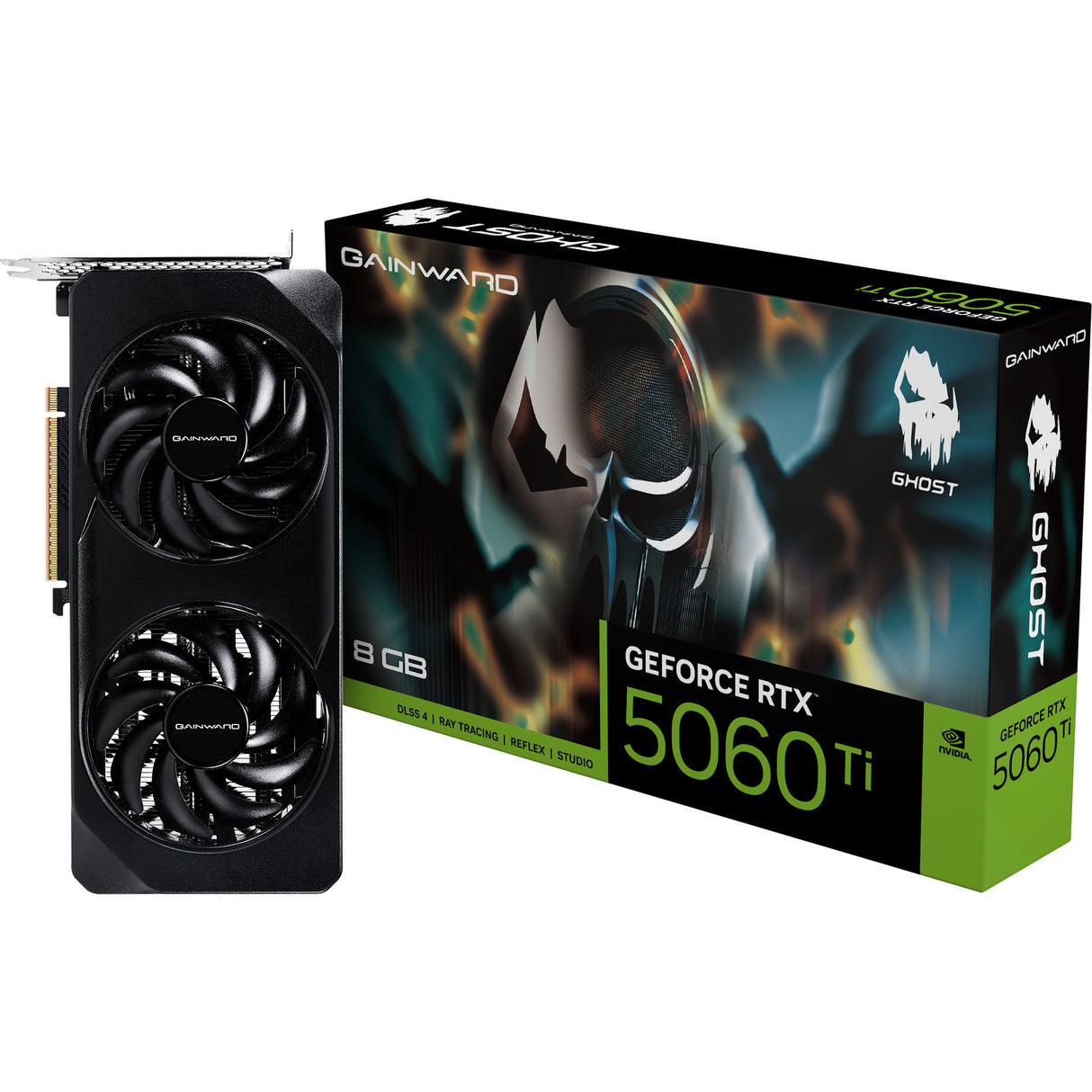 Carte graphique Gainward GeForce RTX 5060 Ti Ghost 8 Go (3x DisplayPort, 1x HDMI 2.1, DLSS 4)