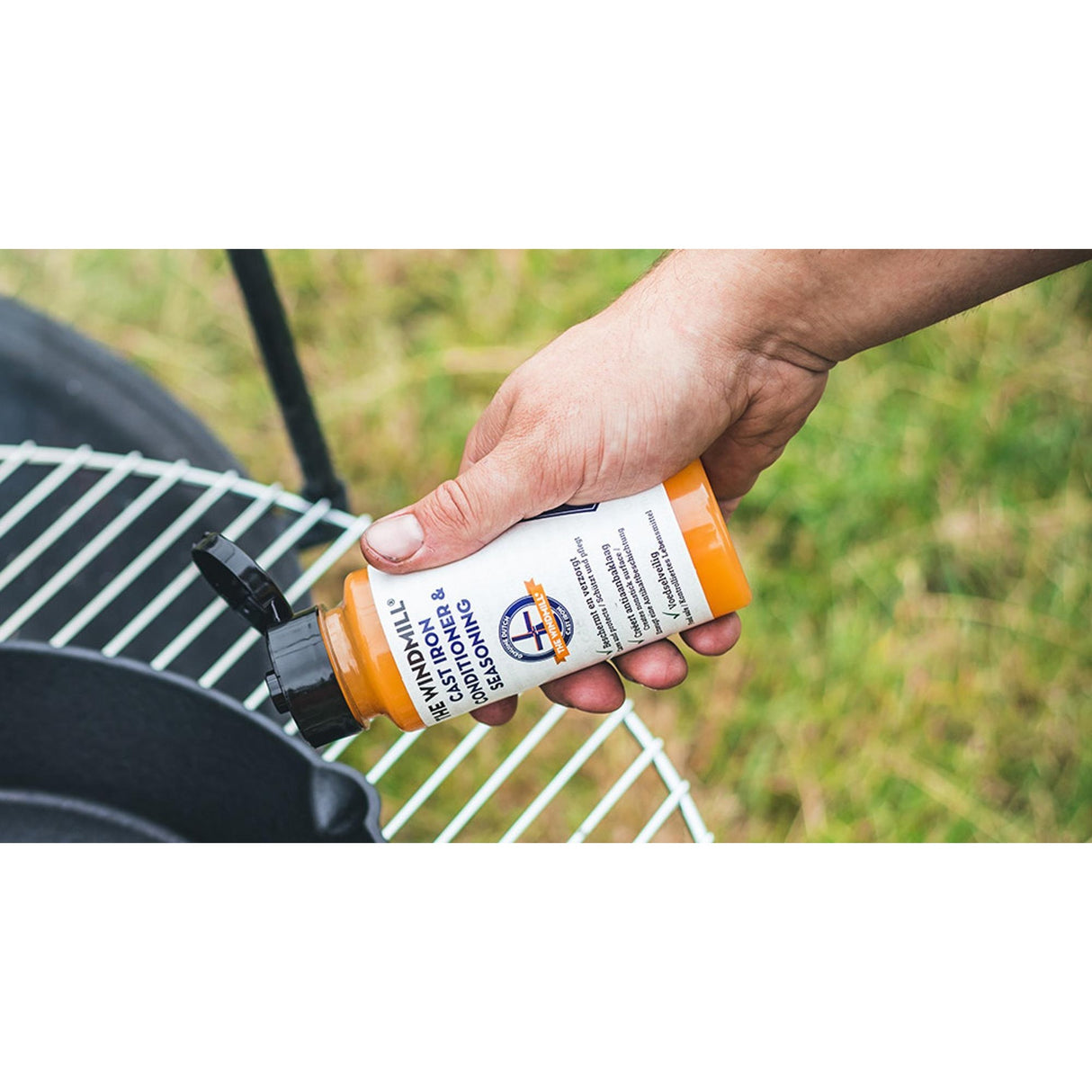 Huile conditionnante pour fonte assaisonnement moulin à vent (250 ml)
