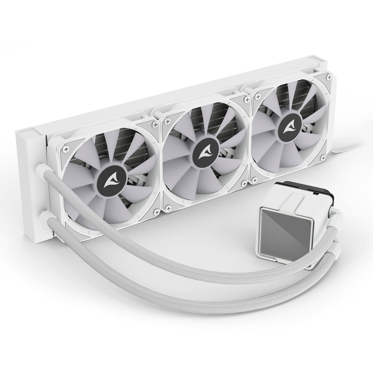 Refroidissement par eau Sharkoon s100 argb (blanc, connecteur de ventilateur PWM à 4 broches)