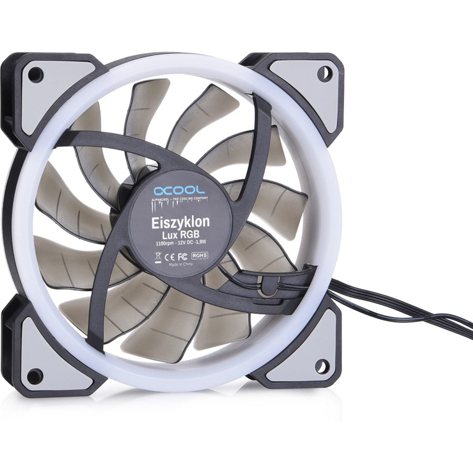 Alphacool eiszyklon aurora lux ventilateurs de boîtier numérique rgb (3 pièces, 120 x 120 x 25 mm, connecteur de ventilateur à 3 broches)