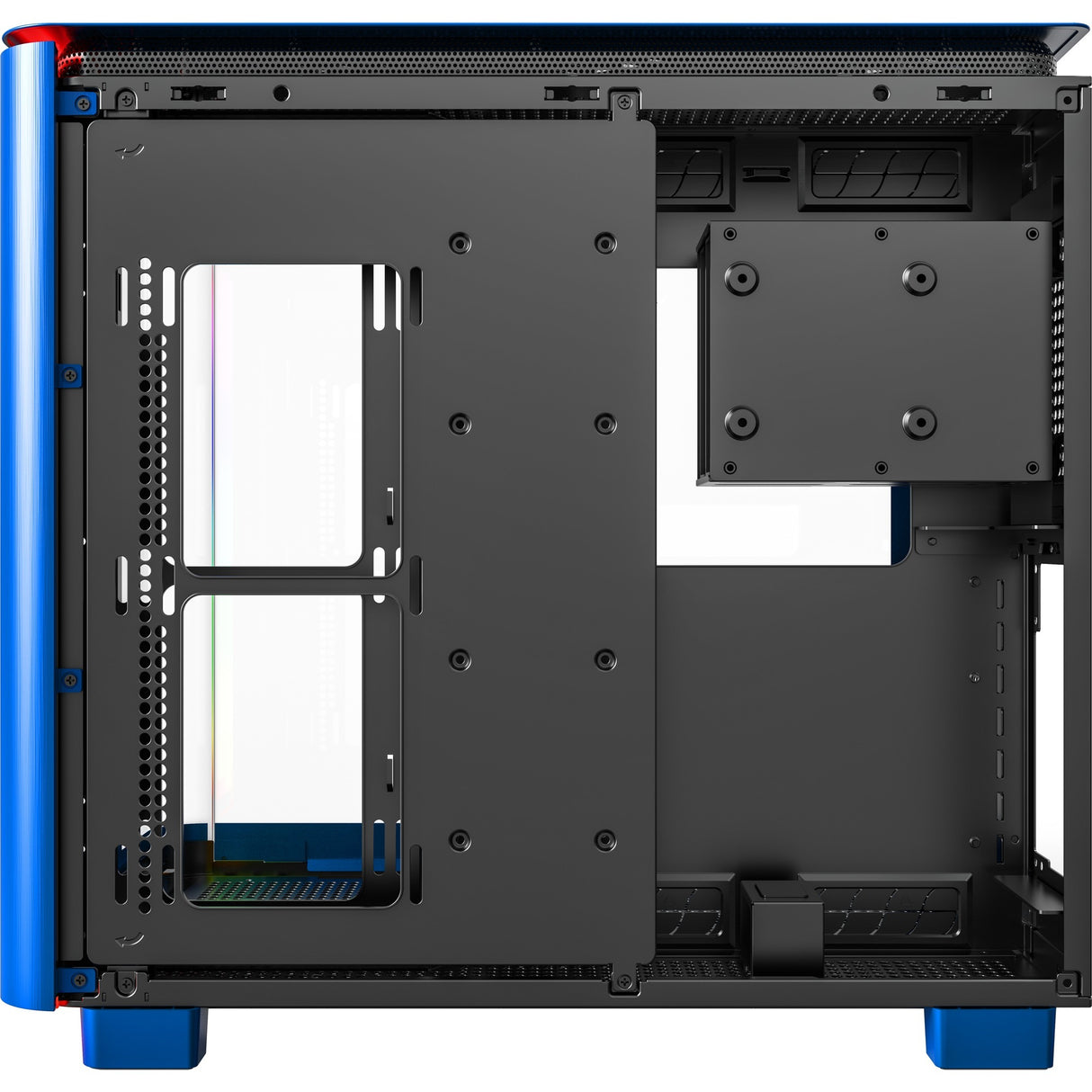 Boîtier tour midi Montech king 95 (bleu | 2x USB-A | 1x USB-C | RVB | verre trempé)