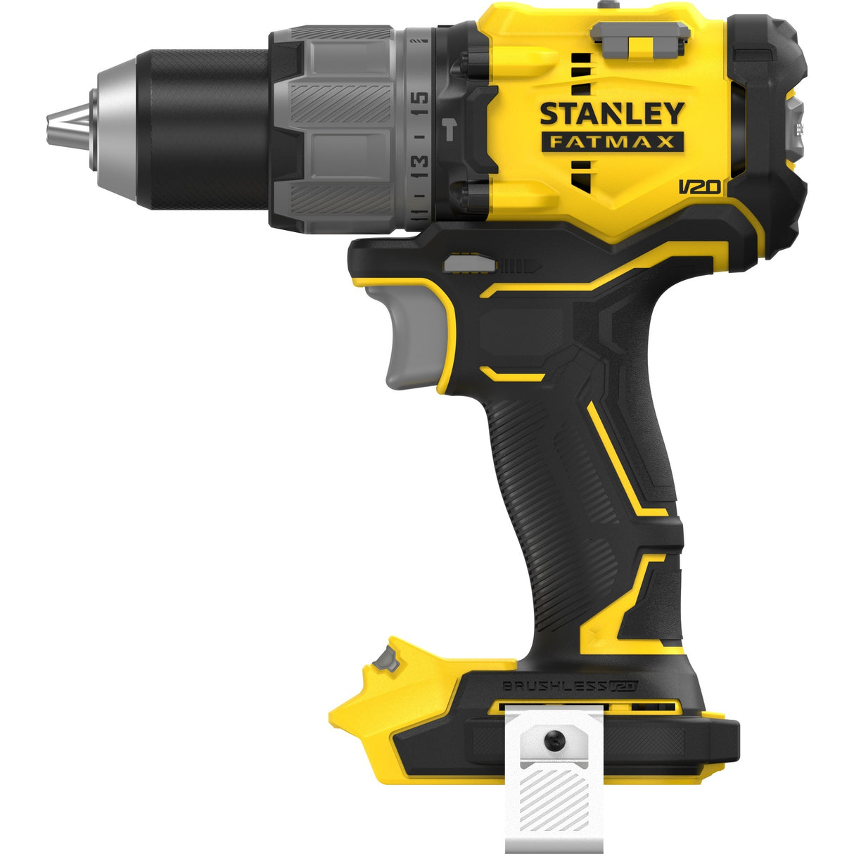 Tournevis sans balais Stanley fatmax v20 18v (jaune noir, batterie et chargeur non inclus)