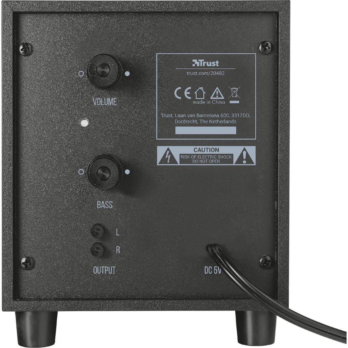 Trust avora 2.1 ensemble de haut-parleurs subwoofer haut-parleur PC (noir, 20442)
