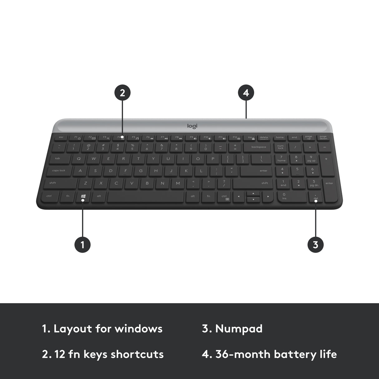 Logitech MK470 Slim Wireless Keyboard and Mouse Combo