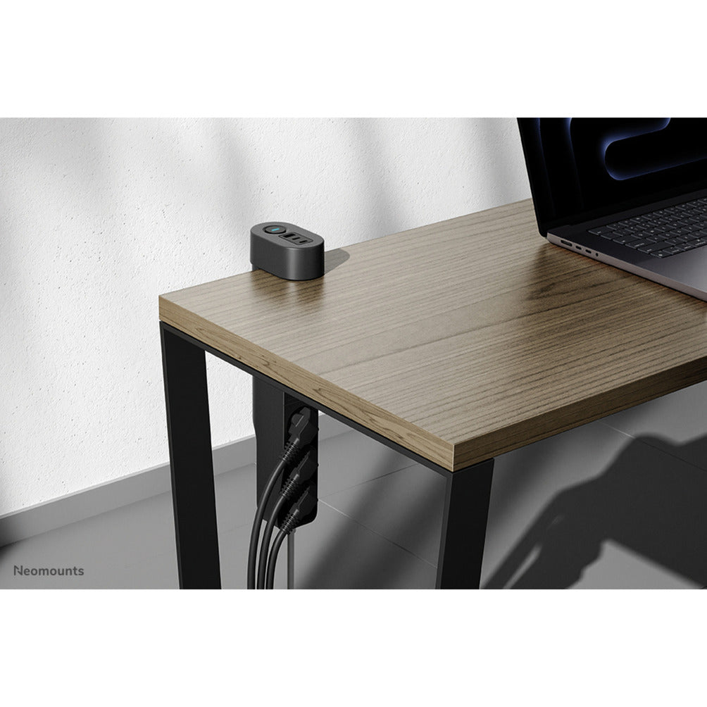 Neomounts ds22-840bl6 prise de bureau avec pince, 1,4 m, intérieur, type f, plastique, noir, alimentation