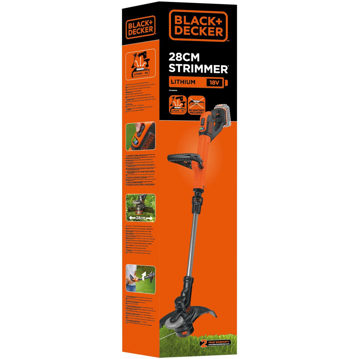 Coupe-herbe à batterie Black+decker stc1820pcb (orange noir, batterie non incluse)