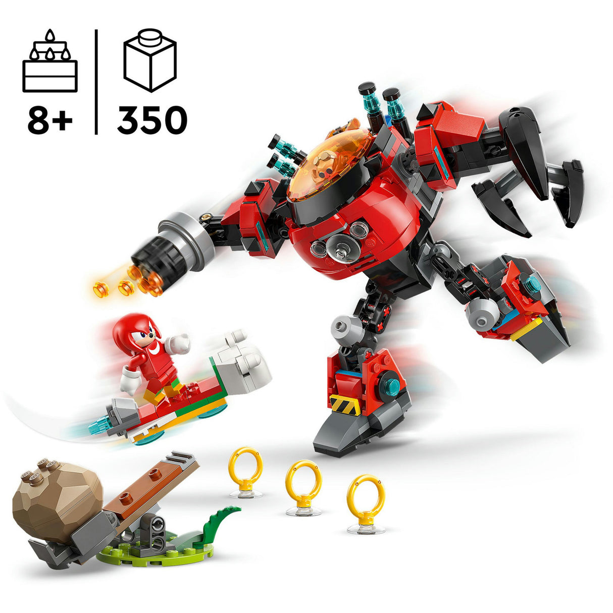 Lego Sonic 77005 Knuckles contre le robot broyeur d'œufs Dr. Eggman
