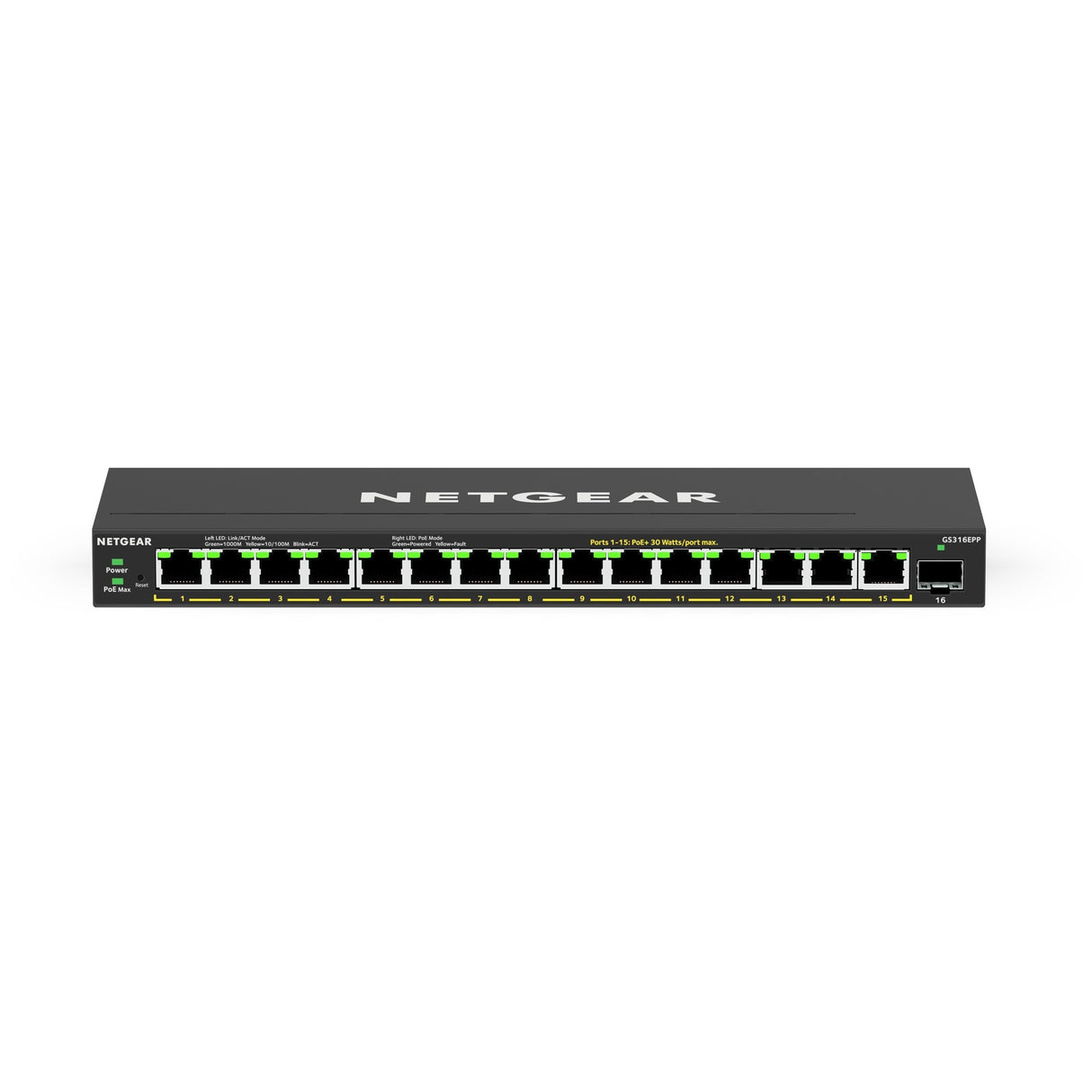 Commutateur Netgear gs316epp (noir)