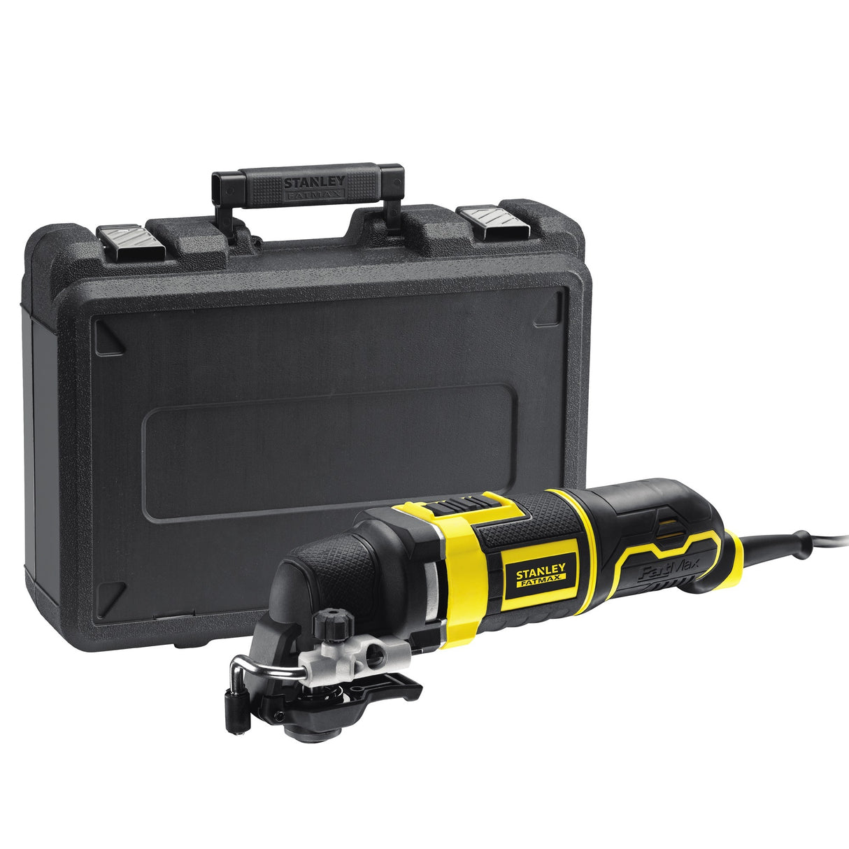 Outil multifonction oscillant Stanley fatmax 300w (jaune noir, avec étui et 20 accessoires)