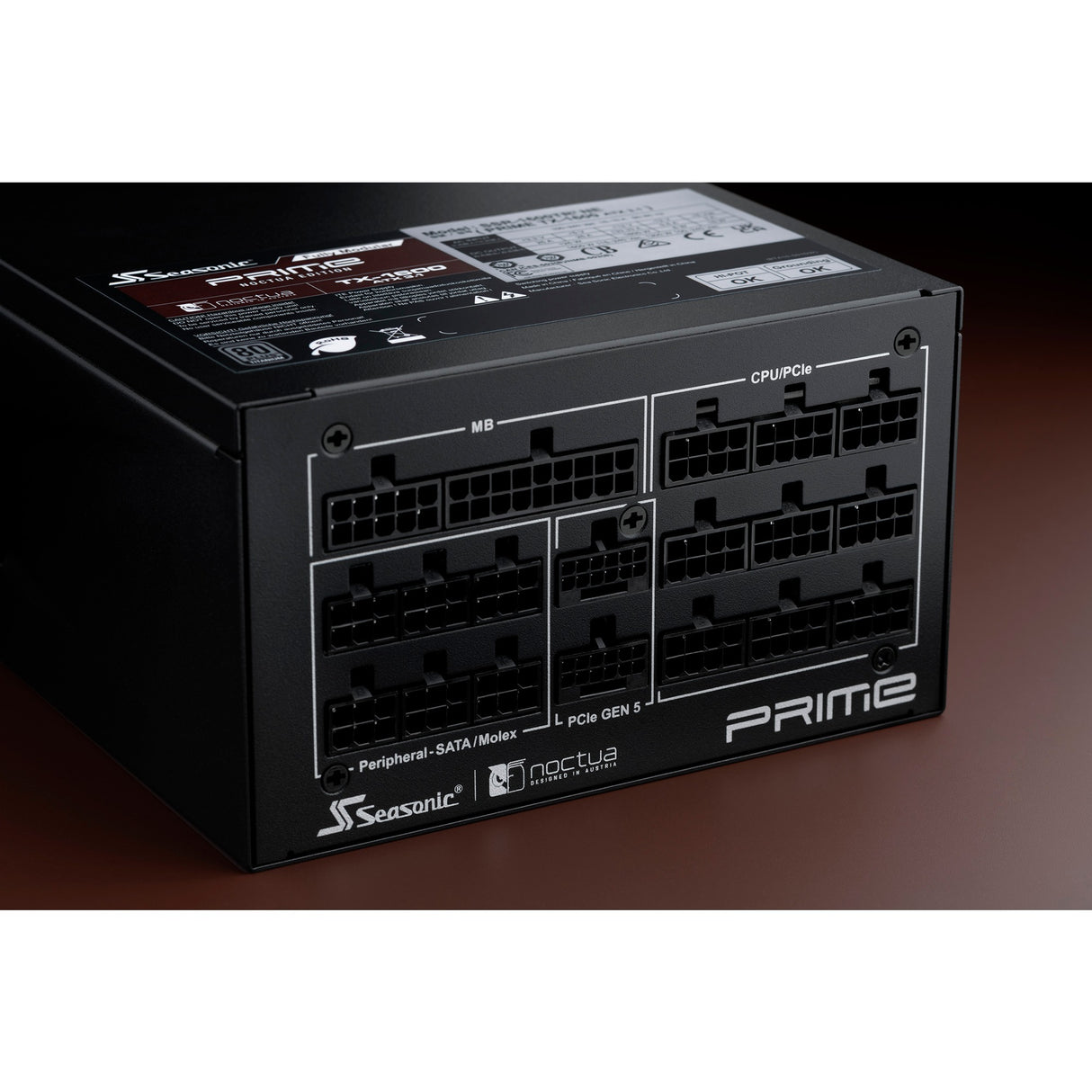 Alimentation modulaire 1600 watts Noctua prime tx-1600 édition (noir, 2x 12vhpwr, 6x pcie)