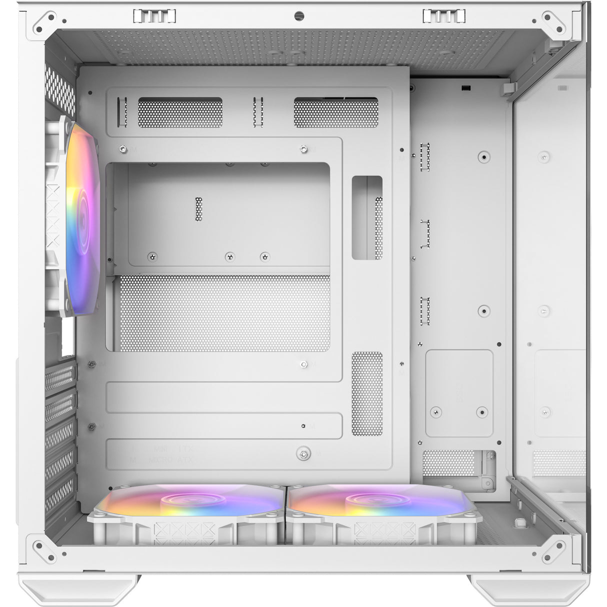Boîtier mini tour Antec cx60m argb (blanc | 3x usb-a | rgb | verre trempé)