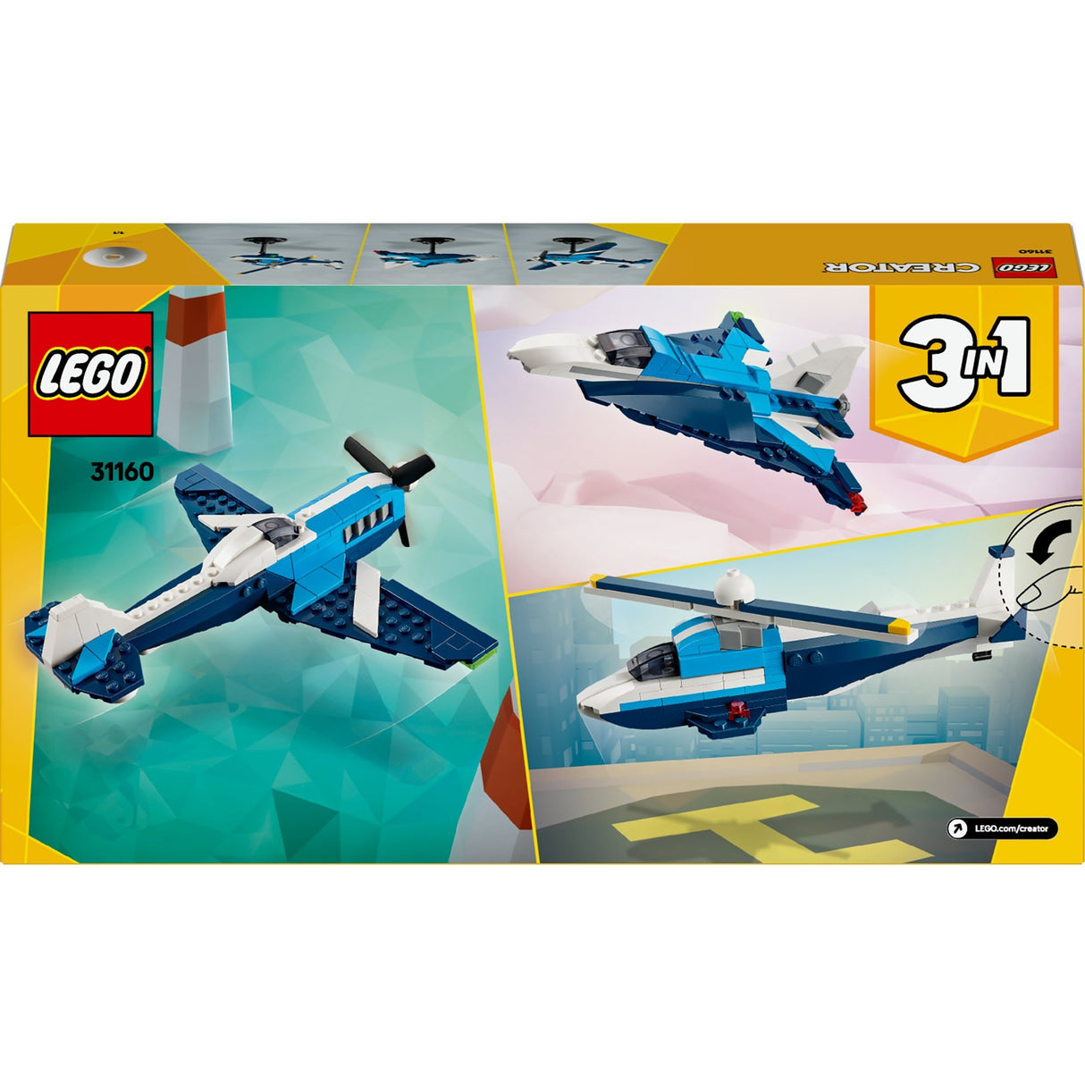 Lego Creator 31160 Aviation : avion de course