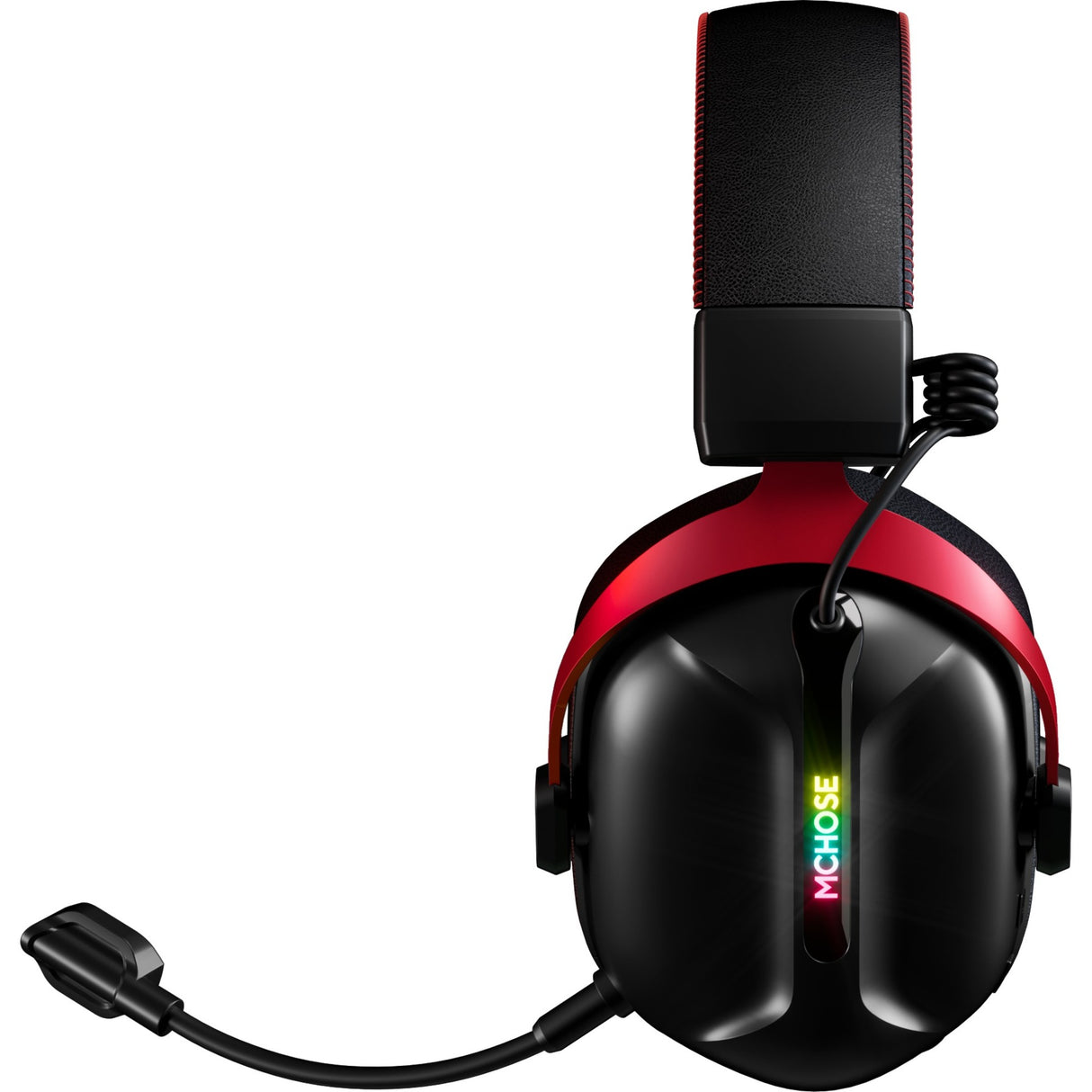 Casque de jeu supra-auriculaire sans fil Mchose s9 pro (noir rouge, ordinateur portable, smartphone, commutateur Playstation, Bluetooth filaire type-c 2,4 g)