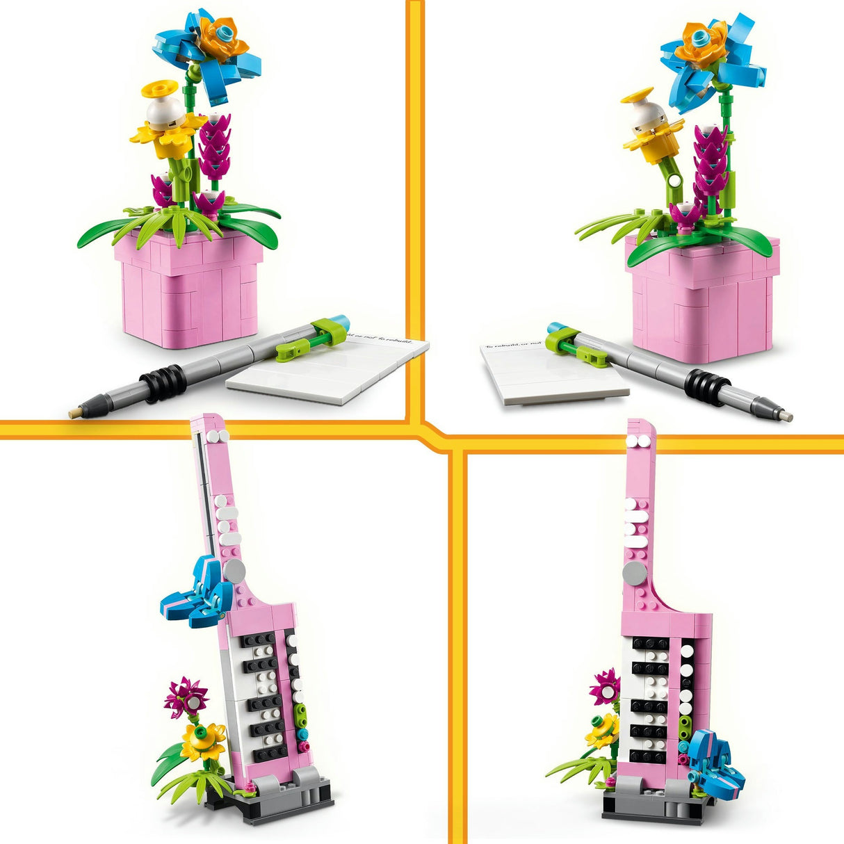 Lego Creator 31169 machine à écrire avec des fleurs