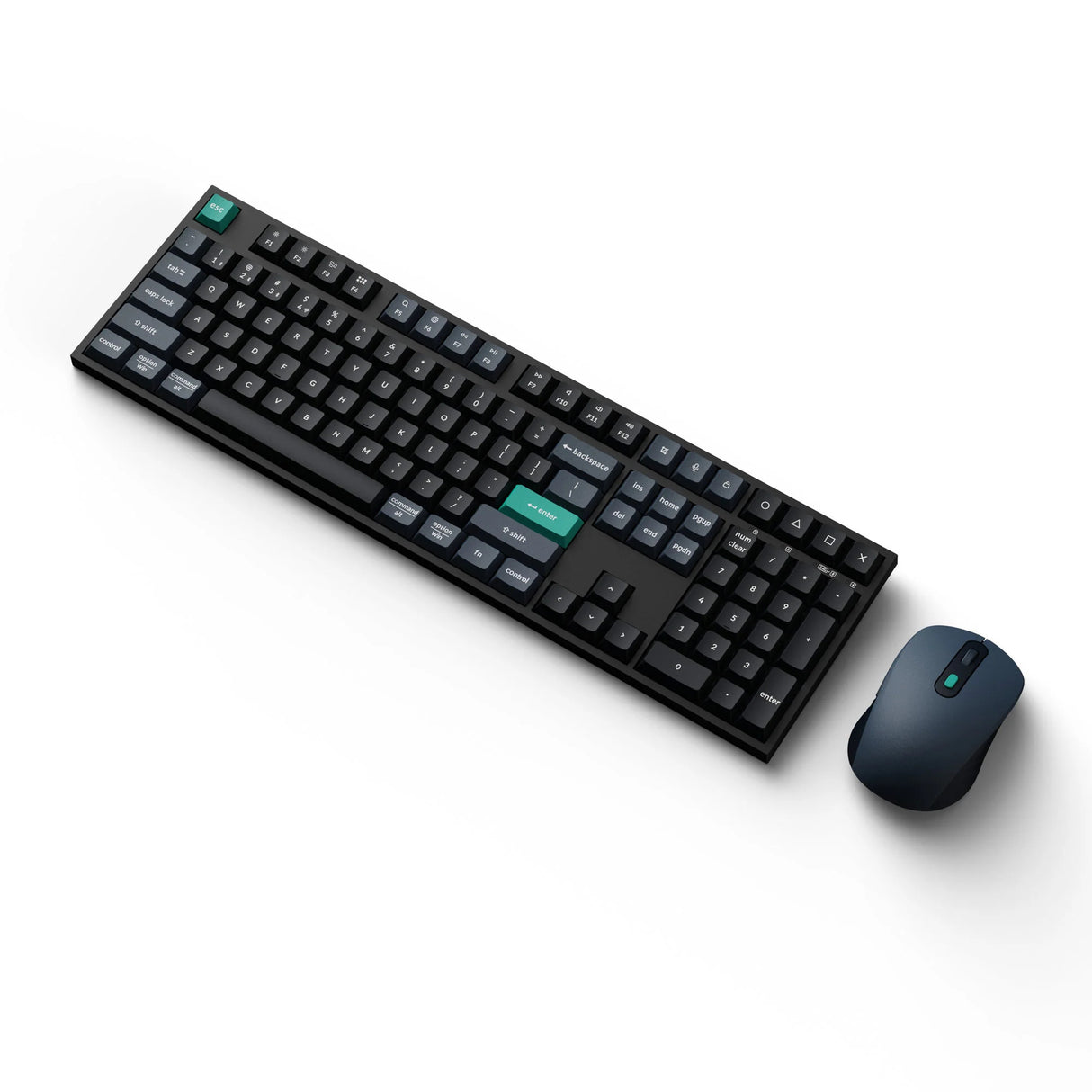 Ensemble de bureau combiné sans fil clavier Keychron b36 et souris bm25 (noir, disposition américaine (qwerty), commutateurs à ciseaux, 100 %, abs, usb-c | 2,4 GHz | Bluetooth, 400-2400 dpi)