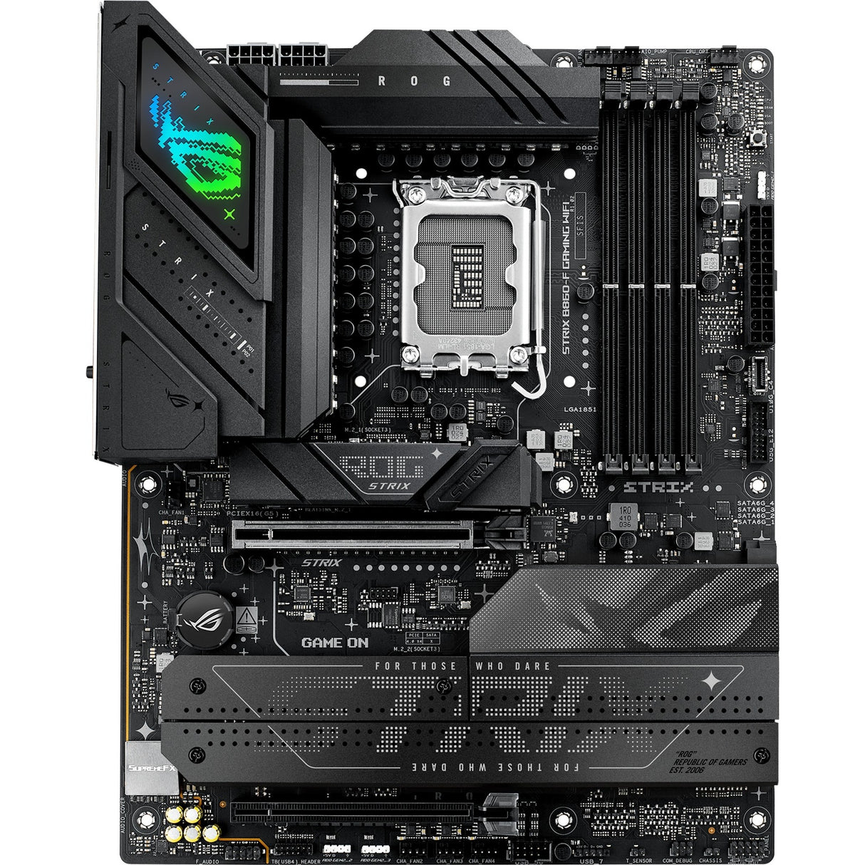 Carte mère Asus ROG Strix B860-F Gaming WiFi Socket 1851 (RAID, 2,5 Go-LAN, WiFi 7, BT, Son, ATX)