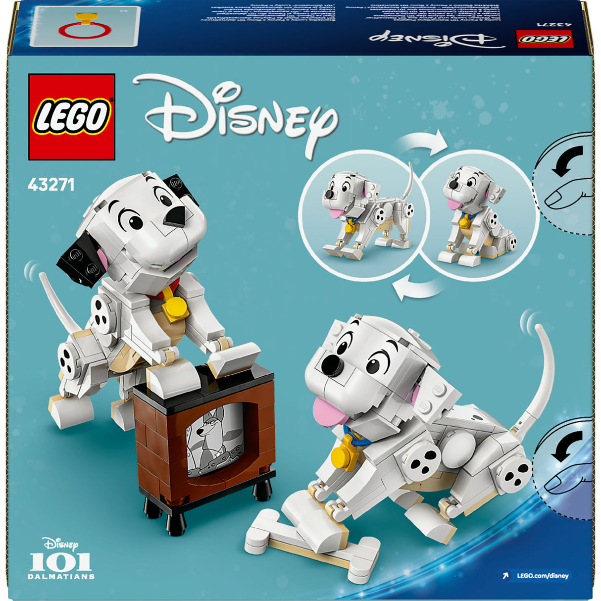 Lego 43271 Disney classique Lucky et Penny des 101 Dalmatiens