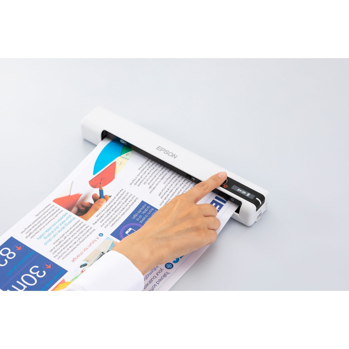 Scanner d'alimentation Epson Workforce DS-80W (gris)