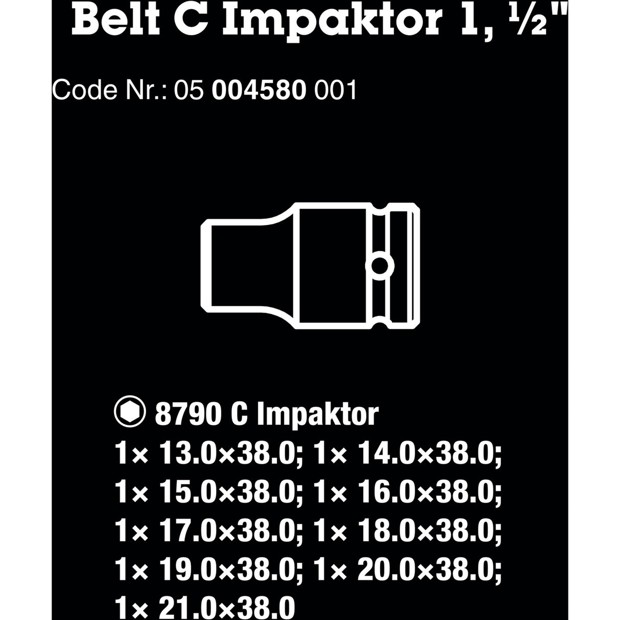 Waa Belt C Impaktor 1 Set Set, 1 2