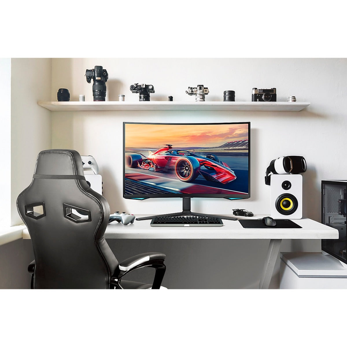 Samsung Odyssey Neo G7 S32BG750NP 32 Moniteur de jeu incurvé 4K UHD (noir, 2x HDMI, port d'affichage, 2x USB-A, USB-B, 165 Hz)