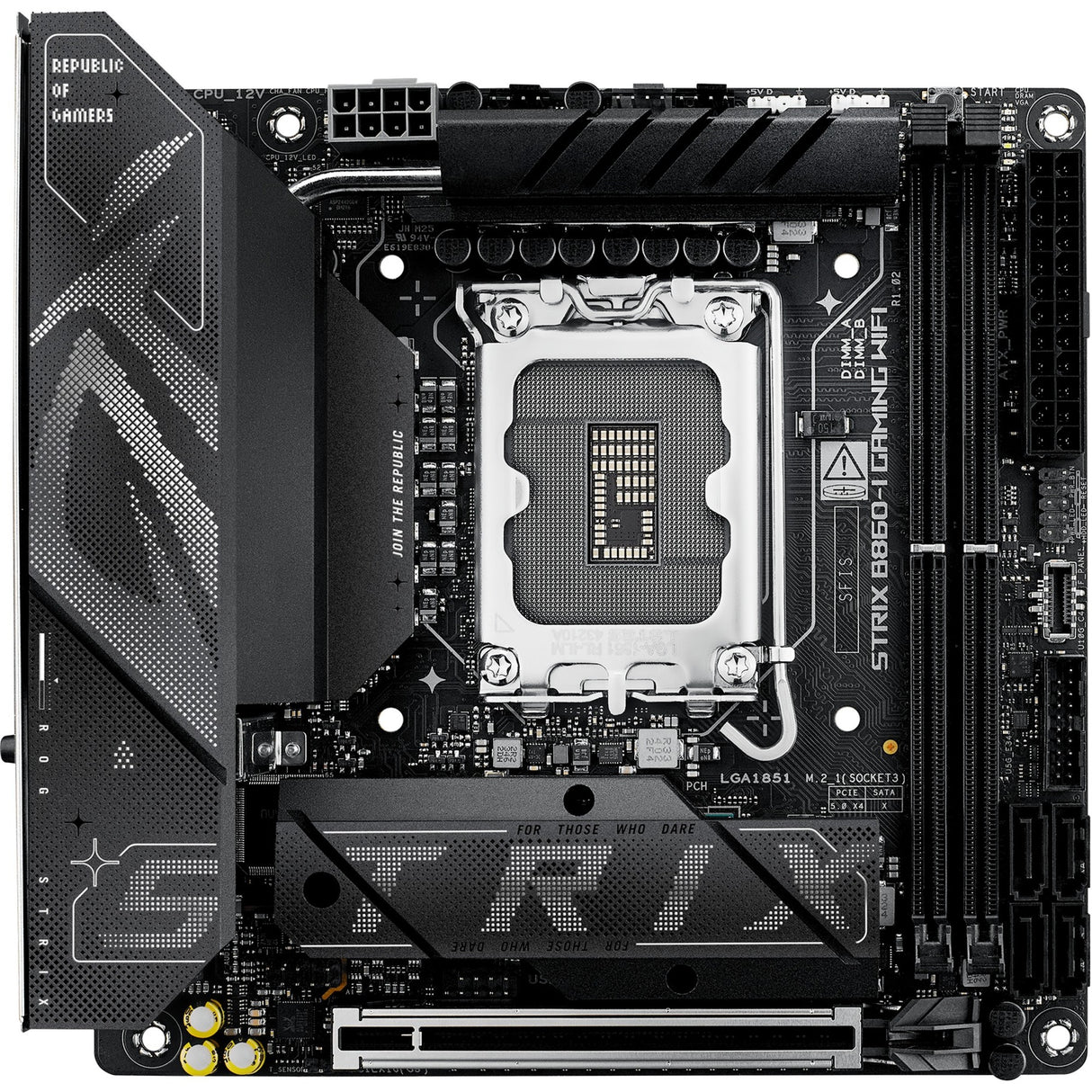 Carte mère Asus ROG Strix B860-I Gaming WiFi Socket 1851 (RAID, 2,5 Go-LAN, WiFi 7, BT, Son, Mini-ITX)