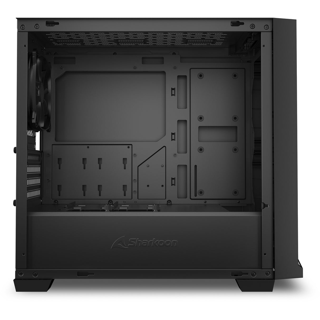 Boîtier tour midi Sharkoon j1000 argb (noir | 3x usb-a | rgb | verre trempé)