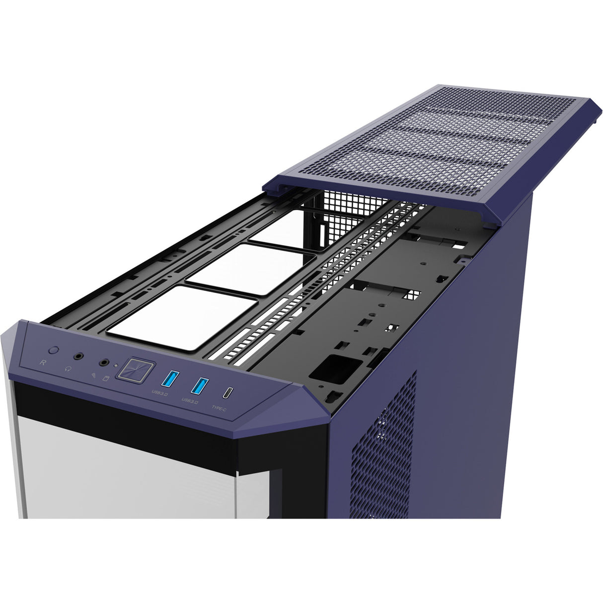 Thermaltake view 600 tg future dusk big tower behuizing (paars zwart | 2x usb-a | 1x usb-c | tempered glass)