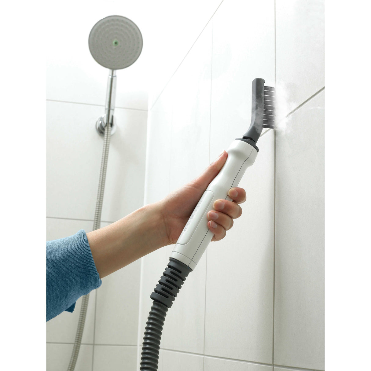 Balai vapeur Black+decker fsmh1321 1600w avec 6 accessoires nettoyeur vapeur (blanc bleu-gris)