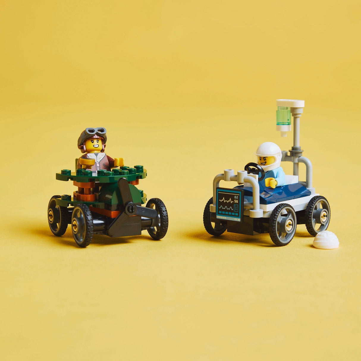 Pack voiture de course Lego city 60459 : avion contre lit d'hôpital