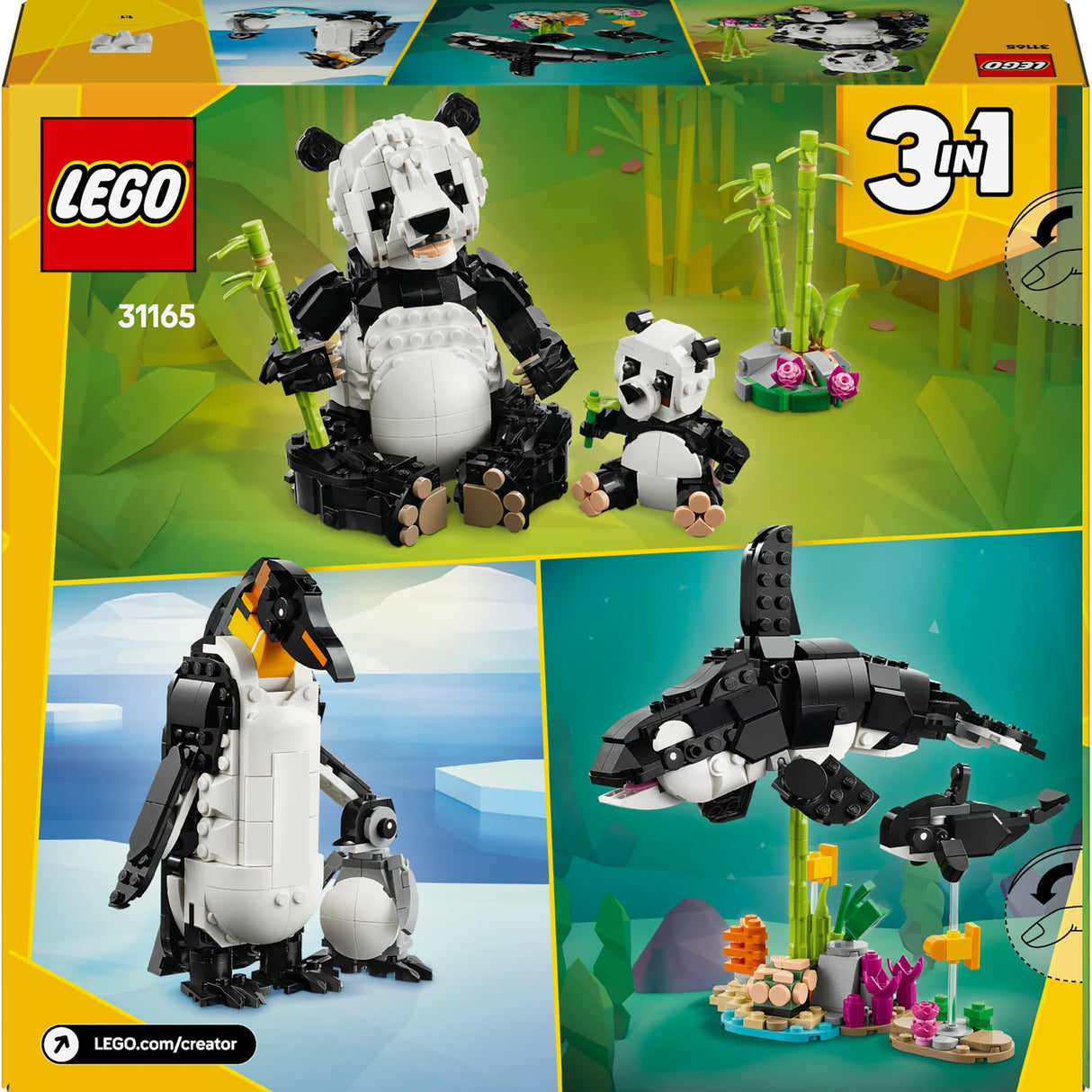 Lego Creator 31165 animaux sauvages : famille panda