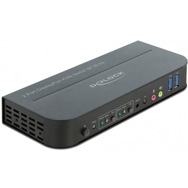 Delock displayport 1.4 commutateur kvm 8k 30hz avec USB 3.0 et commutateur kvm audio
