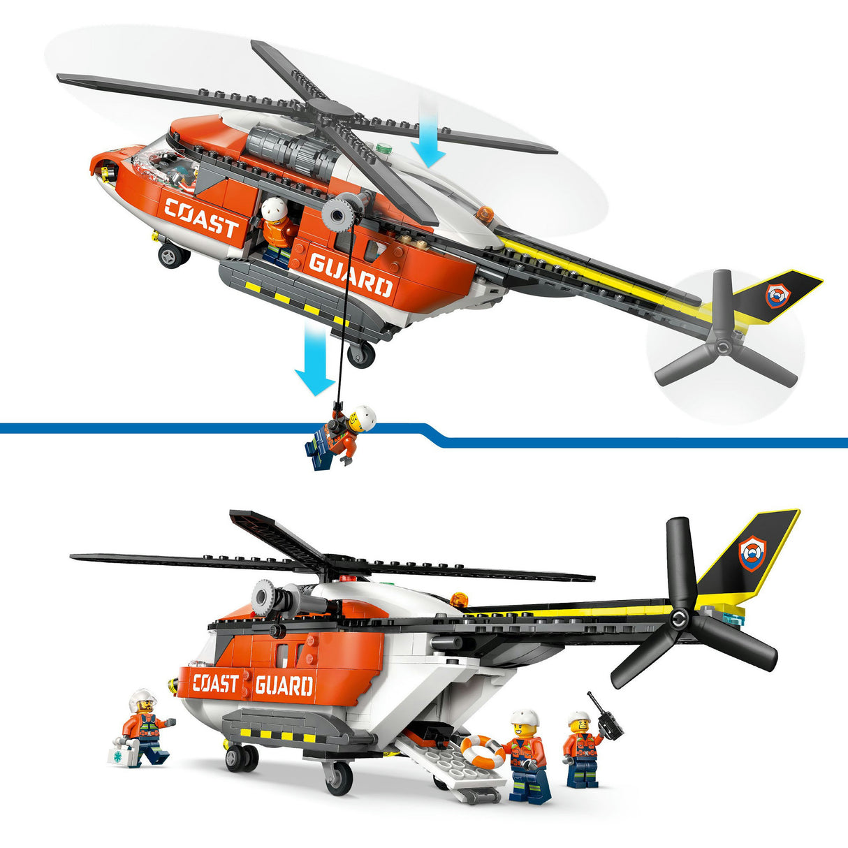 Lego city exploration 60503 hélicoptère de la garde côtière