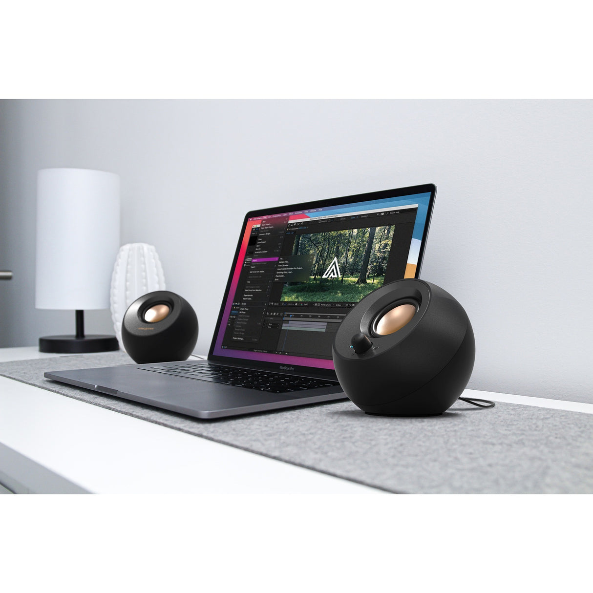 Enceinte PC Creative Pebble V3 (noir, Bluetooth, USB-C, Aux)