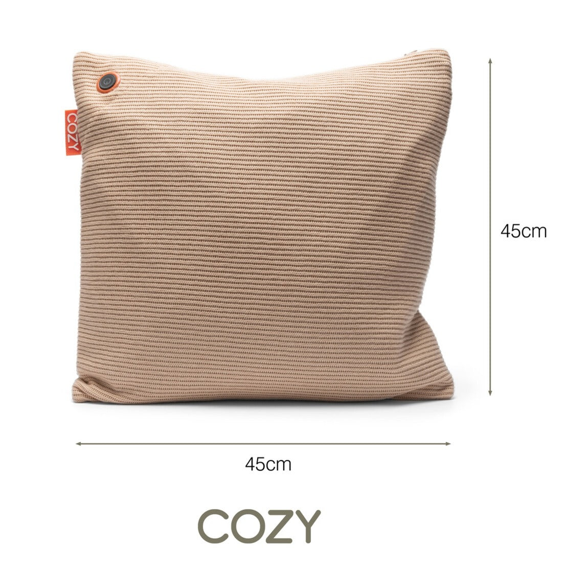Coussin chauffant sans fil Cosy una tricoté 45 x 45 cm