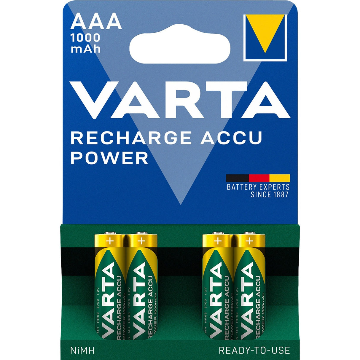 Batterie rechargeable Varta HR03 NiMH AAA (4 pièces)